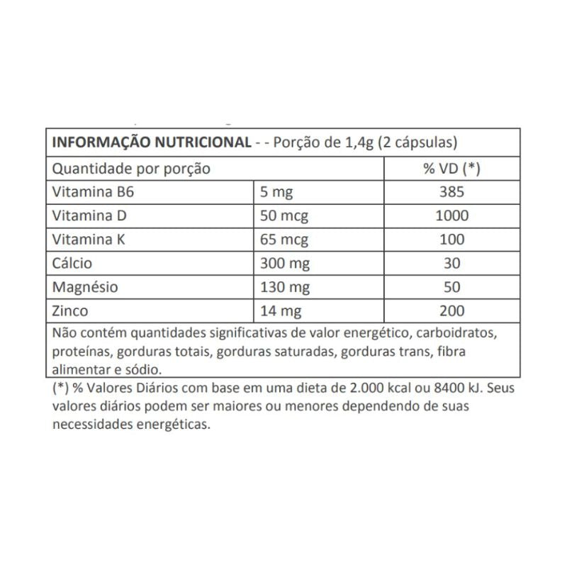 Cálcio + Magnésio 60 cápsulas 700mg HerboLab