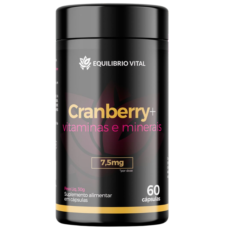 Cranberry Vitaminas e Minerais 60 cápsulas Equilíbrio