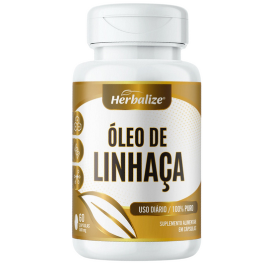 Oleo de Linhaça 60 cápsulas 500mg Herbalize