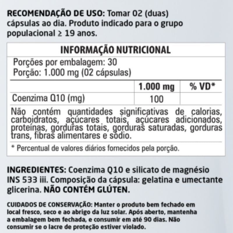 Coenzima Q10 - 60 cápsulas 500mg Herbalize