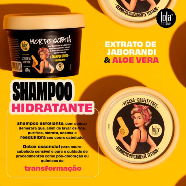 Lola Cosmetics Morte Súbita Shampoo Sólido - Shampoo Reconstrutor - 100g