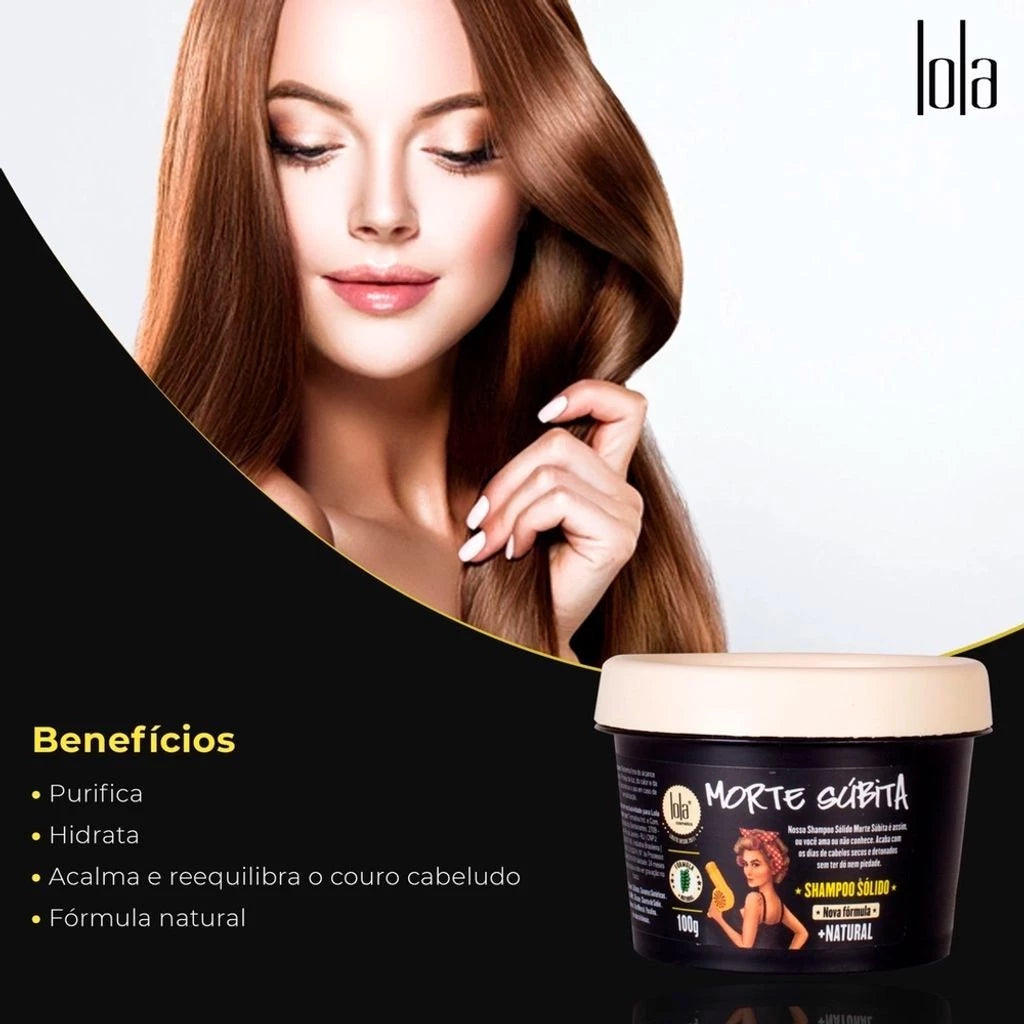 Lola Cosmetics Morte Súbita Shampoo Sólido - Shampoo Reconstrutor - 100g