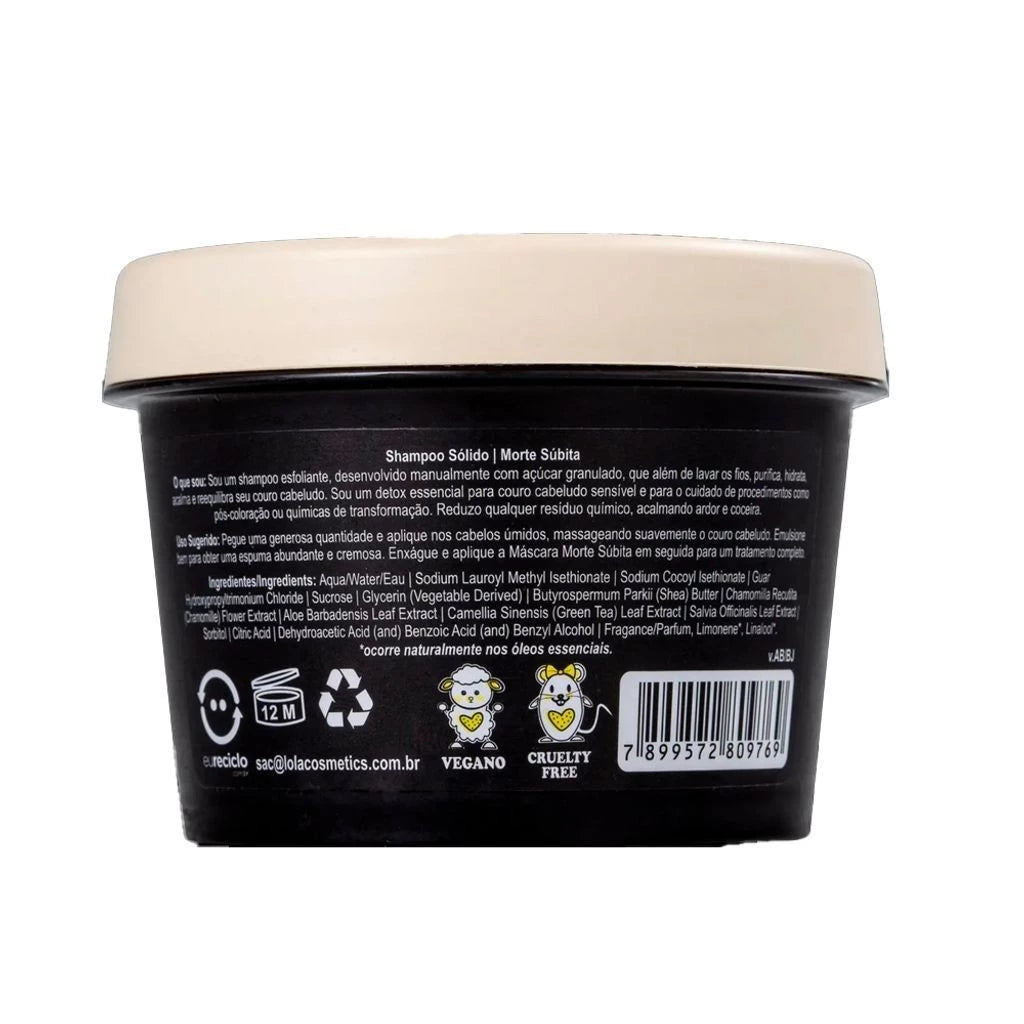 Lola Cosmetics Morte Súbita Shampoo Sólido - Shampoo Reconstrutor - 100g